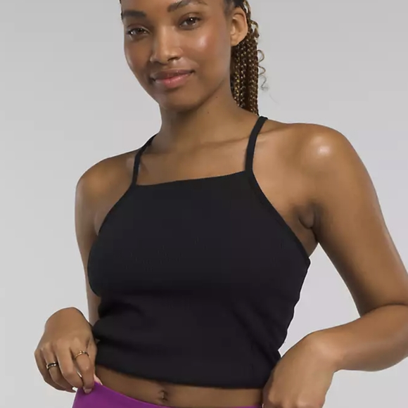 The North Face Tops - NWT The North Face Cropped Tank Ribbed Black